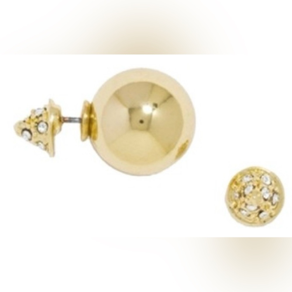 ISO - BaubleBar 360 Gold Earrings with Crystal Accents